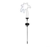 Pineapple and Coconut Tree Solar Garden Lights | Metal and Plastic Lawn Ornaments for Yard Decor | Weather Resistant Neon Style Statue for Pathway and Patio | 1 Piece(Coconut Tree)