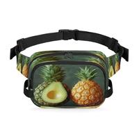 Pineapple Avocado Waist Bag Multifunction Pack for Travel Sport Running Fanny Pack Bumbag Pouch Purse Belt Bag for Women Men Kids Girls Boys