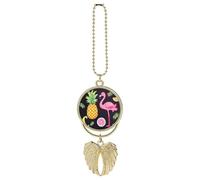 Pineapple Banana Flamingo Car Pendant, Rear View Mirror Hanging Ornament, Auto Decor for Rearview Mirror, Keychain Golden-Style