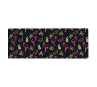 Pineapple Banana Flamingo Gaming Desk Mat, Wide Surface Desk Pad for Keyboard, Mouse and Improved Gaming Stability
