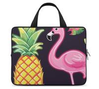 Pineapple Banana Flamingo Laptop Sleeve Ultra-Thin, Lightweight & Waterproof 10inch Laptop Bags, Durable Neoprene Material, Portable Protective Computer Bag with Hand Strap