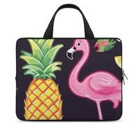 Pineapple Banana Flamingo Laptop Sleeve Ultra-Thin, Lightweight & Waterproof 12inch Laptop Bags, Durable Neoprene Material, Portable Protective Computer Bag with Hand Strap