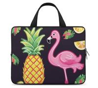Pineapple Banana Flamingo Laptop Sleeve Ultra-Thin, Lightweight & Waterproof 15inch Laptop Bags, Durable Neoprene Material, Portable Protective Computer Bag with Hand Strap