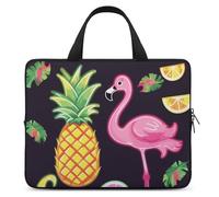 Pineapple Banana Flamingo Laptop Sleeve Ultra-Thin, Lightweight & Waterproof 17inch Laptop Bags, Durable Neoprene Material, Portable Protective Computer Bag with Hand Strap