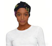 Pineapple Banana Flamingo Print Modern Head Wrap for Women Soft Elastic Turban Printed One Size Comfortable