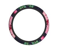 Pineapple Banana Flamingo Printed Steering Wheel Cover, 15 Inch Universal Stretchy Neoprene Car Accessories Decor for Sedan SUV Truck Van Driver Gift