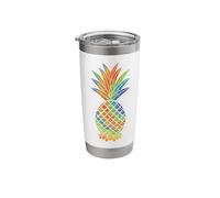 Pineapple, Beach Summer Vacation Fruit Colorful Pineapple Stainless Steel Insulated Tumbler