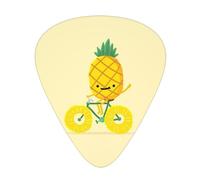 Pineapple Bike 12-Pack Guitar Picks Set â€“ Unique Single-Sided Printed Picks With Abs Material For Acoustic, Electric Guitars & Ukuleles