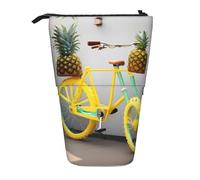Pineapple Bike Vertical Retractable Pencil Case Stationery Box Adult Office Organizer Box