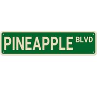 Pineapple BLVD Street Sign, Pineapple Sign Pineapple Decor Pineapple Lover Gift, Funny Wall Decor for Home/Kitchen/Farmhouse, Quality Metal Signs 16x4 Inch