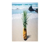 Pineapple by The Sea -Print 1000 Piece Picture Puzzle -Wooden,Family-Friendly Fun For All Ages,For Relaxation And Gift-Giving.