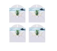Pineapple By The Sea Print Blank Greeting Cards, Love Buttons, Pearl Paper Envelopes Suitable For Various Occasions - Anniversary Cards, Thank You Cards, Holiday Cards, Wedding Cards, Congratulations.