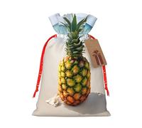 Pineapple By The Sea Print Drawstring Bags Burlap Gifts Bag With Drawstring Gift Bags For Wedding/Party/Festival/Storage