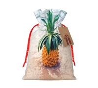 Pineapple By The Sea Print Drawstring Bags Burlap Gifts Bag With Drawstring Gift Bags For Wedding/Party/Festival/Storage