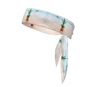 Pineapple by The Sea Sports bandage with printed headband, suitable for basketball, running, tennis, karate, and track and field