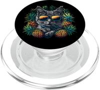 Pineapple Cat Portrait Artwork Pineapples Lover Drawing PopSockets PopGrip for MagSafe