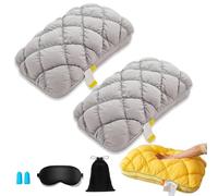 Pineapple Cloud-Like Pillow, Fluffy Soft & Supportive Balance Bed PineapplePillow, Ideal for Back and Side Sleepers, Unique Cream Puff Pillow Waffle Grid, CloudLikeBounce (2, Grey)