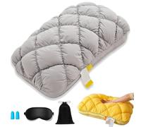 Pineapple Cloud-Like Pillow, Fluffy Soft & Supportive Balance Bed PineapplePillow, Ideal for Back and Side Sleepers, Unique Cream Puff Pillow Waffle Grid, CloudLikeBounce (1, Grey)