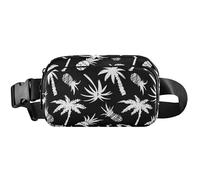 Pineapple Coconut Black Fanny Packs Womens Waterproof Hip Pack Belt Bag Cute Cross Body Waist Purse, Pineapple Coconut Black, 8 x 5.3 x 2.3 inch, Funny Cute, Pineapple Coconut Black, 8 x 5.3 x 2.3