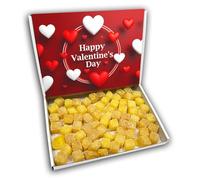 Pineapple Cubes Happy Valentines Day Sweets Gift Box Hamper (RED VALENTINES FRONT)
