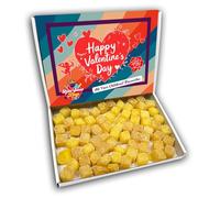 Pineapple Cubes Happy Valentines Day Sweets Gift Box Hamper (RETRO VALENTINES FRONT)