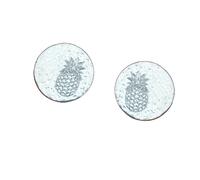 Pineapple Cufflinks, Hammered Tin Cufflinks, Handcrafted by William Sturt