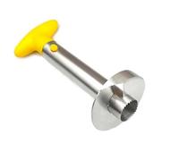 Pineapple Cutter Slicer and Corer, with 6 Fruit Forks, Pineapple Peeler with Sharp Stainless Steel Blades, Black Portable Pineapples Corer - Easy Core Removal, Easy to Clean, for Kitchen, Party