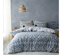 Pineapple Elephant Bedding Inara Ikat Reversible Duvet Cover Set With Pillowcases Indigo Blue