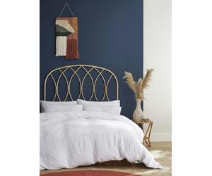 Pineapple Elephant Caspian White Duvet Cover Set - White - Cotton - Single