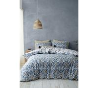 Pineapple Elephant 'Inara Ikat' Reversible Duvet Cover Set in Indigo | Size: Double Pineapple Elephant Indigo Double
