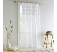 Pineapple Elephant Izmir White Tab Top Voile - White - 55x48" - Voile Panel
