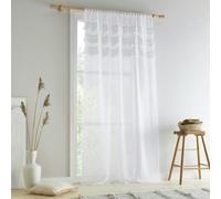 Pineapple Elephant Izmir White Tab Top Voile - White - 55x54" - Voile Panel