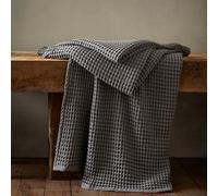 Catherine Lansfield Jaipur Chunky Waffle Cotton Blanket Throw Grey - 150 x 200 cm - Grey