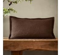 Pineapple Elephant Jaipur Chunky Waffle Cotton 30x50cm Cushion Chocolate