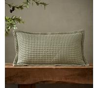 Pineapple Elephant Jaipur Chunky Waffle Cotton 30X50Cm Cushion Sage Green