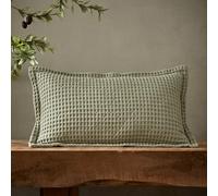Pineapple Elephant Jaipur Chunky Waffle Cotton 30x50cm Cushion Sage Green