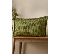 Pineapple Elephant 'Jaipur Chunky Waffle' Cotton Cushion in Olive | Size: 30 cm x 50 cm Pineapple Elephant Olive 30 cm x 50 cm