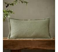 Pineapple Elephant Jaipur Chunky Waffle Cotton Cushion Sage Green - Sage Green - 30 x 50 cm