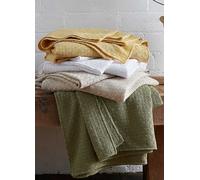 Pineapple Elephant Lina Waffle Throw White