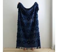 Pineapple Elephant Living Kabeli Tufted 130X170Cm Blanket Throw Navy