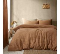 Pineapple Elephant Muscat Waffle Caramel Bedding Set- Double