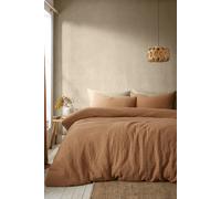 Pineapple Elephant 'Muscat Waffle' Duvet Cover Set in Terracotta | Size: Super King Pineapple Elephant Terracotta Super King