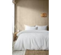 Pineapple Elephant 'Muscat Waffle' Duvet Cover Set in White | Size: Double Pineapple Elephant White Double