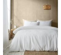 Pineapple Elephant Muscat Waffle King Duvet Cover Set With Pillowcases White
