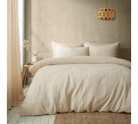 Pineapple Elephant Muscat Waffle Natural Bedding Set- Double