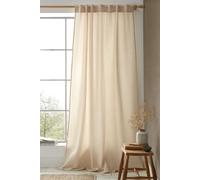 Pineapple Elephant Muscat Waffle 140x229cm Slot Top Voile Curtain Panel Natural