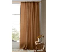 Pineapple Elephant 'Muscat Waffle' Slot Top Voile Curtain Panel in Terracotta | Size: 140 cm width x 229 cm drop Pineapple Elephant Terracotta 140 cm width x 229 cm drop
