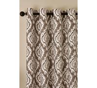 Pineapple Elephant Suri Geo 66x54 Inch Lined Eyelet Curtains Two Panels Natural