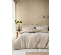 Pineapple Elephant 'Tamba Jersey Stripe' Duvet Cover Set in Natural | Size: King Pineapple Elephant Natural King