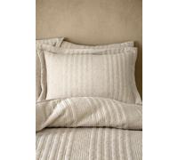 Pineapple Elephant 'Tamba Jersey Stripe' Oxford Pillowcase Pair in Natural Pineapple Elephant Natural